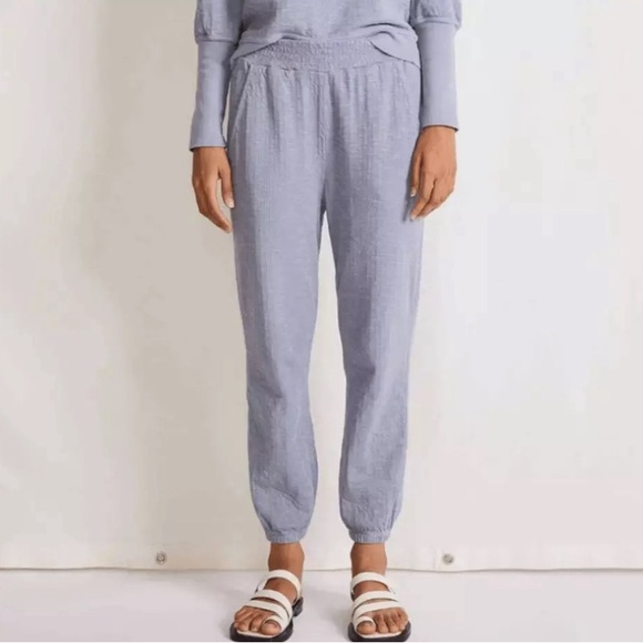 Apiece Apart Blue Oversized Pullover Sweater/ Dinas Organic Cotton Jogger Pants - Picture 2 of 16
